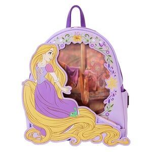 NWT Disney Loungefly Tangled Rapunzel Princess Series Lenticular Mini Backpack